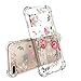 Cutebe Shockproof Hard PC+ TPU Bumper Case Scratch-Resistant Cover for Apple iPhone 7 Plus(2016)/iPhone 8 Plus(2017) Flower
