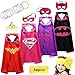 Sepco Superhero Costumes Girl Cape and Mask with Glow Bracelets and HeadBand