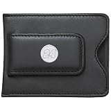 LogoArt Jeff Gordon Black Leather and Sterling Silver Credit Card/Money Clip