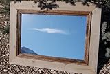 IMAGE OF Rustic Mirror - Cabin Mirror with Deep Alder Stepped Molding - 30x36
