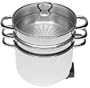 Rival SPS180 8-Quart Stainless Steel Electric Stockpot with Steamer Basket and Pasta Insert