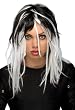 Black and White Streaked Wig - Black/White
