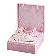 4-Piece Pink "Baby's First Christmas" Girl Glass Ornament Boxed Gift Set