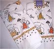 Pet the Cat Chef Purrfect Meal Kitten Terry Kitchen Hand Towels Set/2