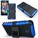 ElBolt TM 3 in 1 Bundle Nokia Lumia 635 / Nokia Lumia 630 Armor Grenade Stand Hard Gel Case -Blue with Free Ultra-Sensitive Stylus Pen and Premium Screen Protector by ElBolt TM