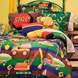 Trucks Bulldozers Toys Boys Reversible Twin Comforter Bed In A Bag Set