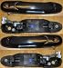 1998-2003 Toyota Sienna Black Outside Door Handle PAIR replaces OEM 6922008010C0, 692...