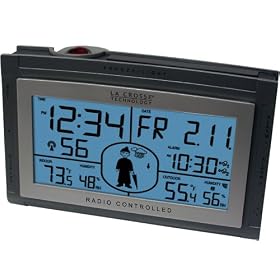 La Crosse Technology WS-9520U Wireless Projection Weather Station with 24 Forecast Icons and Atomic Clock