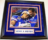 Chris Leak and Urban Meyer Dual Autographed Florida Gators National Championship Framed 8 x 10 Ph