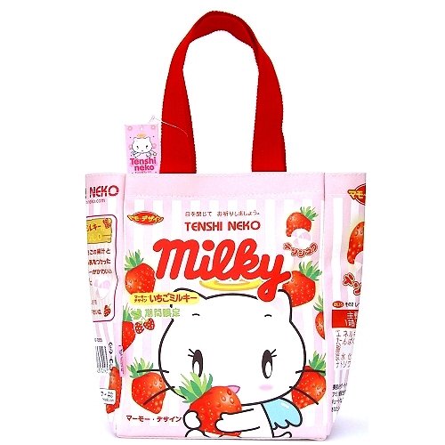 Tenshi Neko: Angel Kitty Shopping Tote Bag with Zipper (W9.5