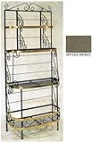 Antique Bronze 36" French Bow Rack with Brass Tips and Trim (Antique Bronze ....