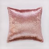 Henna rhinestone Stud Velvet Pillow Cover 19" x 19" Pair - Pink - PW