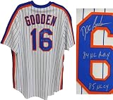 Dwight ''Doc'' Gooden Autographed/Hand Signed Mets White Cooperstown Jersey w/84 ROY, 85 CY