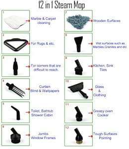 Great buy for  Steam Cleaner 12 in 1 Steam Mop Mopa de limpieza a vapor