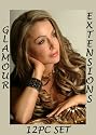 Glamour Extensions 12pc Clip in Hair Extensions Color 6/613 Med Brown/blonde Highlights