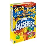 Fruit Gushers Variety Pack of Strawberry, Watermelon, and Tropical, 6-Count Pouches (Pack of 12)