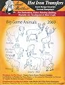 Big Game Animals Aunt Martha's Hot Iron Embroidery Transfer