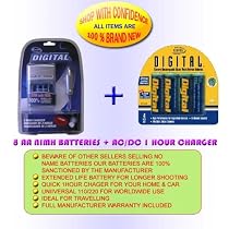 CHARGER + 8AA 2700MAH BATTERIES FOR SONY Digital Camera Cybershot DSC-H1 DSC-H2 DSC-H3 DSC-H5 DSC-S600 DSC-S40 DSC-S60 DSC-P20 DSC-P30 DSC-P31 DSC-P51 DSC-P71 DSC-S90 DSC-W5 DSC-W7 DSC-FX77 DSC-P41 DSC-P73 DSC-P93 DSC-W1 DSC-P52 DSC-P92 DSC-P32 DSC-P72