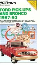 Chilton's Ford Pick-Ups & Bronco 1987-93 (Chilton Model Specific Automotive Repair Manuals)