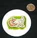 3 button / pin printed with background, feeding, chicken, food, bird, animal