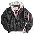 Alpha Industries MA1 D-Tec Fliegerjacke schwarz/grau