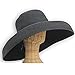 Chloe Wide Brim Black Derby Hat for Women Large Straw Hat Tiffany Style UPF 50+