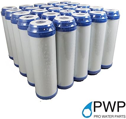 25 Pack PWP 2.5x10 in 5 Micron Granular Activated Carbon Filter Cartridge