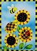 Bumble Bee, Ladybug & Sunflowers Small Garden Art Flag 12.5\