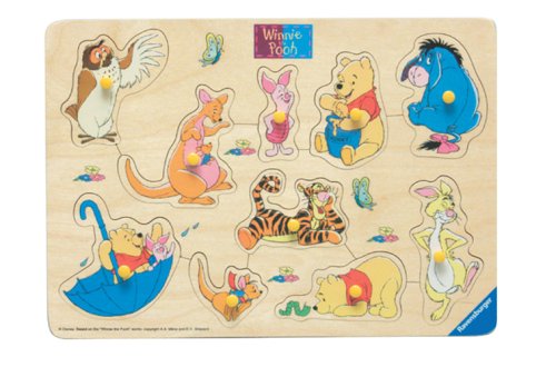 Childrens Toyshop  Toys : Winnie the Pooh Wooden Playtray Puzzle