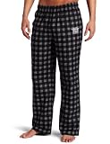 NBA Men's Phoenix Suns One Color Logo Flannel Pant (Black Plaid, Medium)