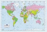 Political World Map - Giant Poster Size: 55 x 40