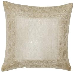 Pillow Covers Room Decor India Handmade Accessories Silk Fabric 16x16 inches (bcbr327)