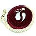 Sier 5ft Multi-colored Braided Ombre Cotton Heavy Duty Strong Durable Rope Dog Leash (Maroon Red)