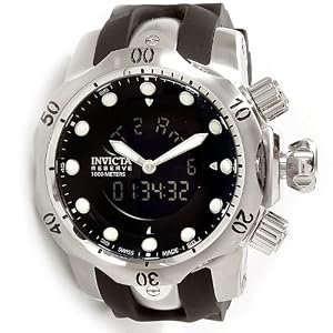Mens Invicta Reserve Subaqua Venom Swiss Digital-Analog Rubber Strap Watch 6155 by 53