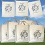 The Planet Bag Short Handle 100% Cotton Grocery Bag Set of 5 Plus 100% Cotton Produce Bag Set of 3 Combo Pack