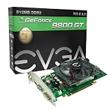 EVGA nVidia GeForce 9800GT 512 MB DDR3 VGA/DVI/HDMI PCI-Express Video Card 512-P3-N987-TR