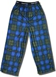 Calvin Klein Microfiber Flannel Lounge Pants for Children in Blue/Green plaid - ON SALE