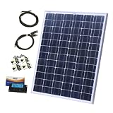 100w 12v Solar Panel Kit With 10a Charge Controller, Brackets And Cables - Complete Kit For Your Camper, Boat Or Any 12v System
