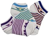Toddler Girls Fashion Low Cut Girls Socks - 3 Pair Socks - Sweet & Soft