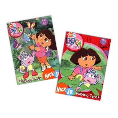 Jeu Bicycle Dora l'exploratrice (bleu et rose)