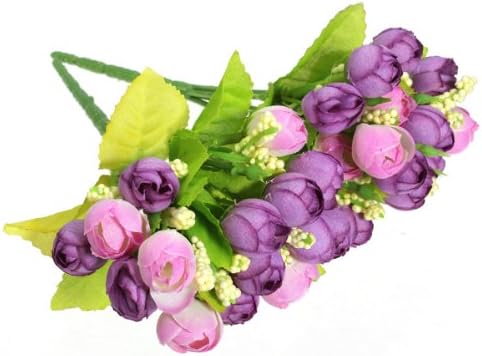 Beautiful Roses Artificial Silk Flowers Bouquet,Color Orange