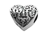 Zable(tm) Sterling Silver Wife Heart Bead / Charm