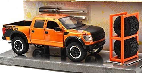 Jada TOYS 1: 24SCALE JUST TRUCKS 2011 FORD F-150 SVT RAPTOR (ORANGE) Jeidatoizu just Tracks 1:24 scale "2011 Ford F-150 SVT Raptor" (orange) with a tire rack [parallel import goods]