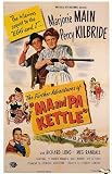 58mm Large Round Pin Badge Featuring Movie Poster-Further Adventures Of Ma & Pa Kettle 1949