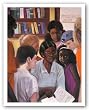 The Huddle of Knowledge by Laurie Cooper 7"x9" Art Print Poster African-American
