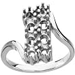 14K White Gold Mother's Ring - 8 Gemstone -- YOU CHOOSE THE COLORS!