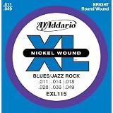 guitar strings D Addario EXL 115 Nickel Wound Blue Jazz Rock Electric Guitar strings 011 049 Audio CD guitar strings