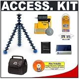 Joby GP1 Gorillapod Flexible Tripod (Blue) + Cameta Accessory Kit for Digital Point and Shoot Cameras