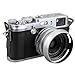 JJC LH-JX100 Silver Metal Lens Hood Adapter Ring for Fujifilm X100 X100S X100T Replace AR-X100