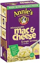 Annie's Homegrown White Cheddar Microwavable Mac & Cheese, 5-Count 2.15 Packets (Pack of 6)
